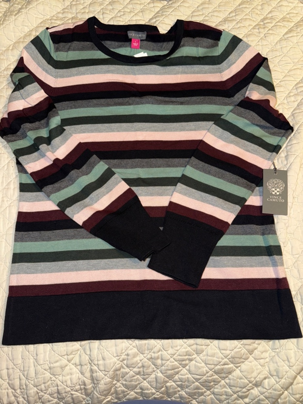 NWT Vince Camuto Striped Crewneck Sweater Stitch Fix